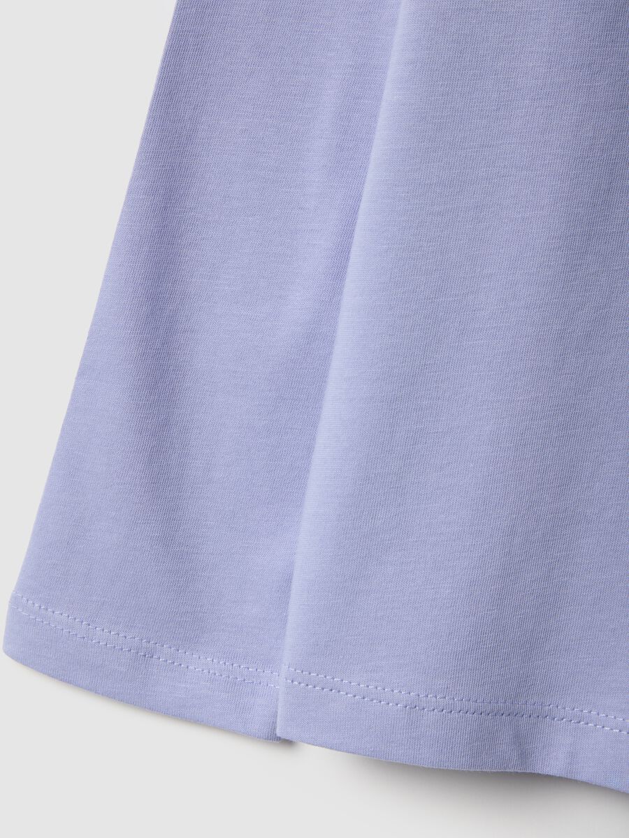 Girls' long sleeve purple t-shirt in pure cotton regular fit_3