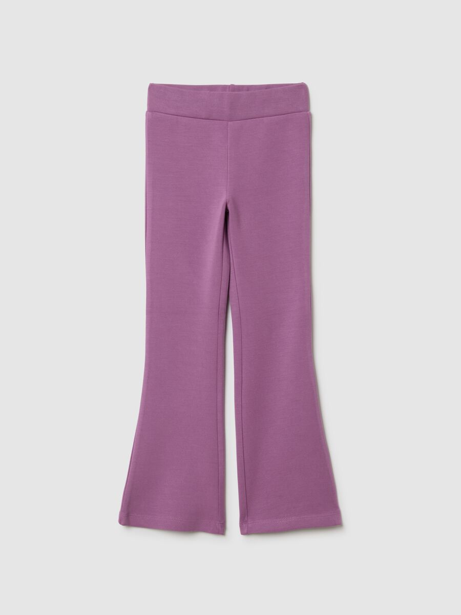 Girls' Purple Flare Treggings_0