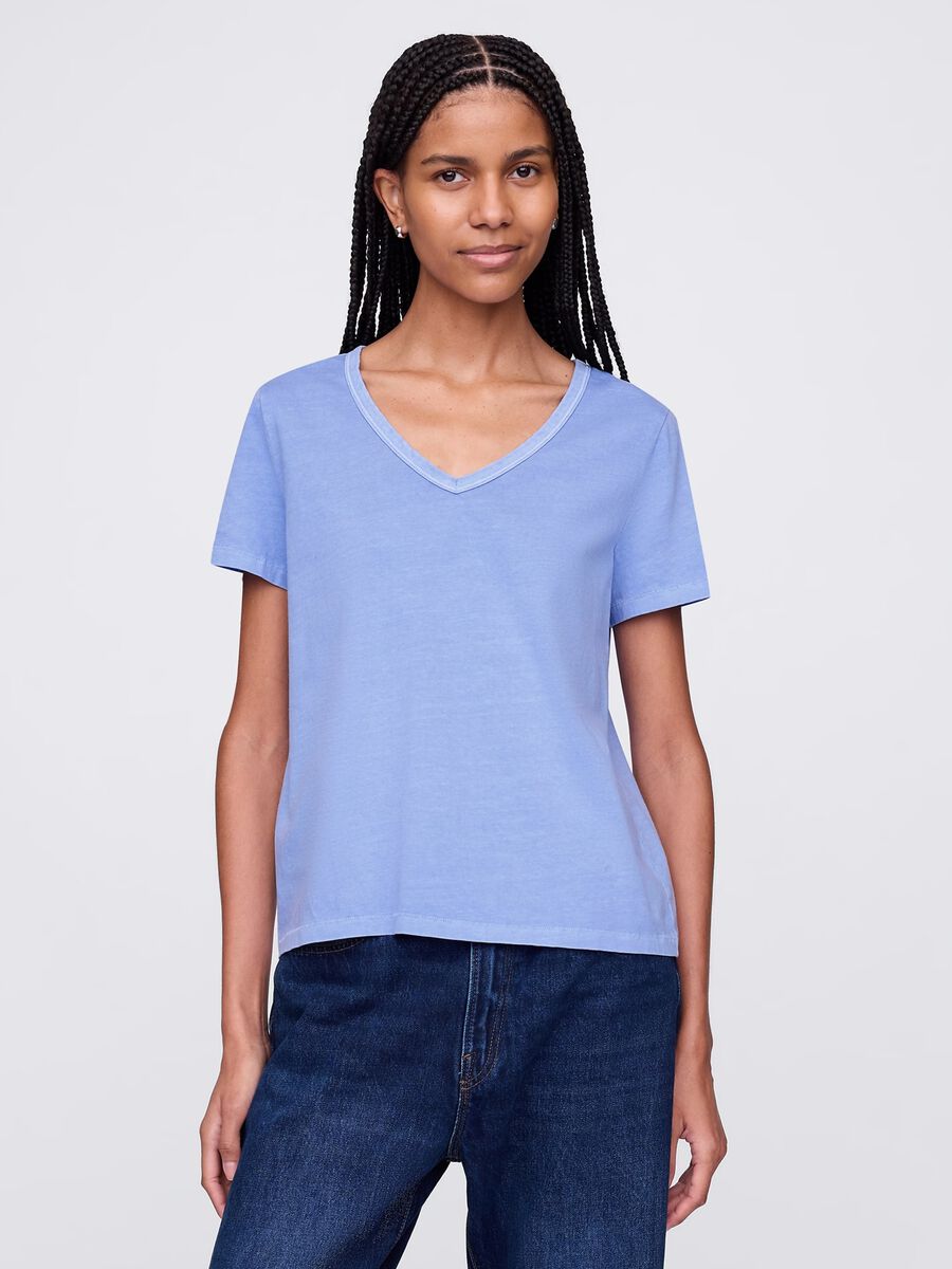 Light blue T-shirt with short sleeves_0