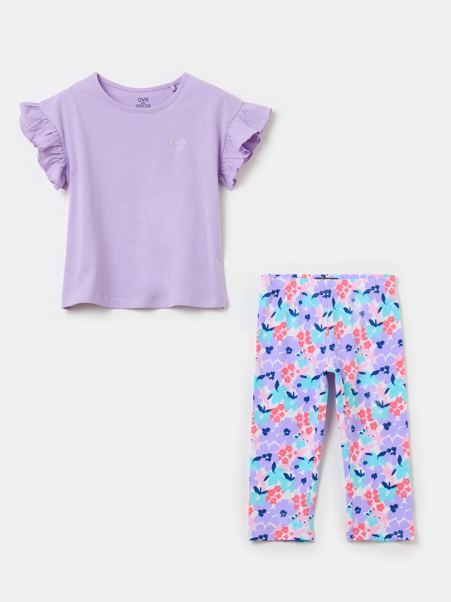 Jogging set with print and diamantés_0