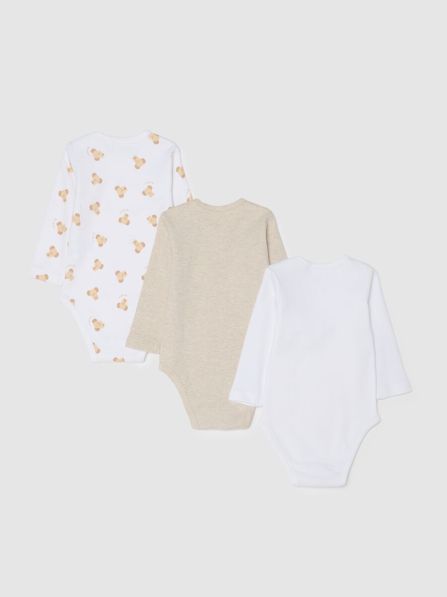 Multicolour Newborn Cotton Bodysuit Tripack with Prints_1