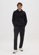Black pure cotton oversized trousers_0