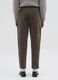 Green regular fit stretch cotton trousers_2