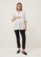 White Regular Fit Maternity Shirt in Stretch Cotton Blend_0