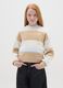 Girls' Regular Fit Multicoloured Striped Crew Neck Jumper_0