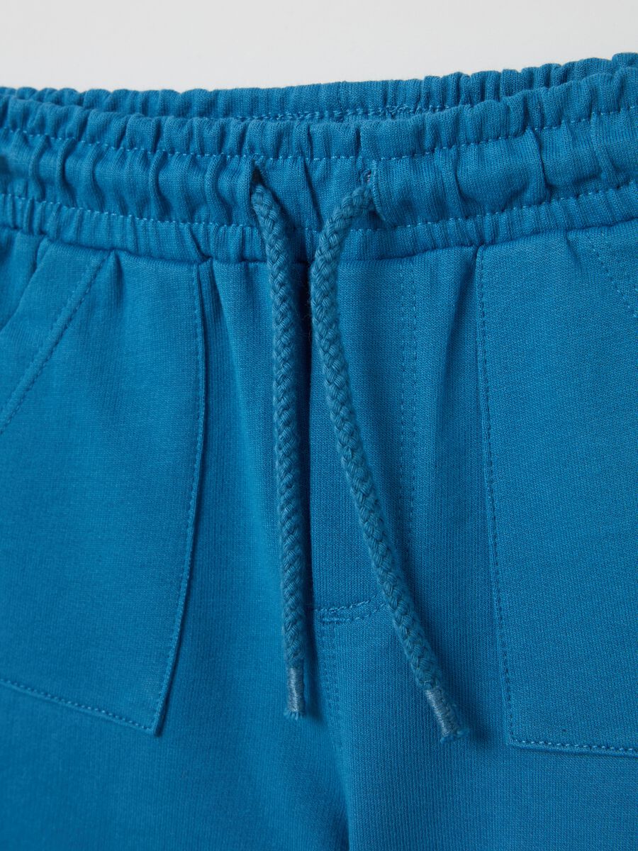 Bermuda shorts in French terry with drawstring_3