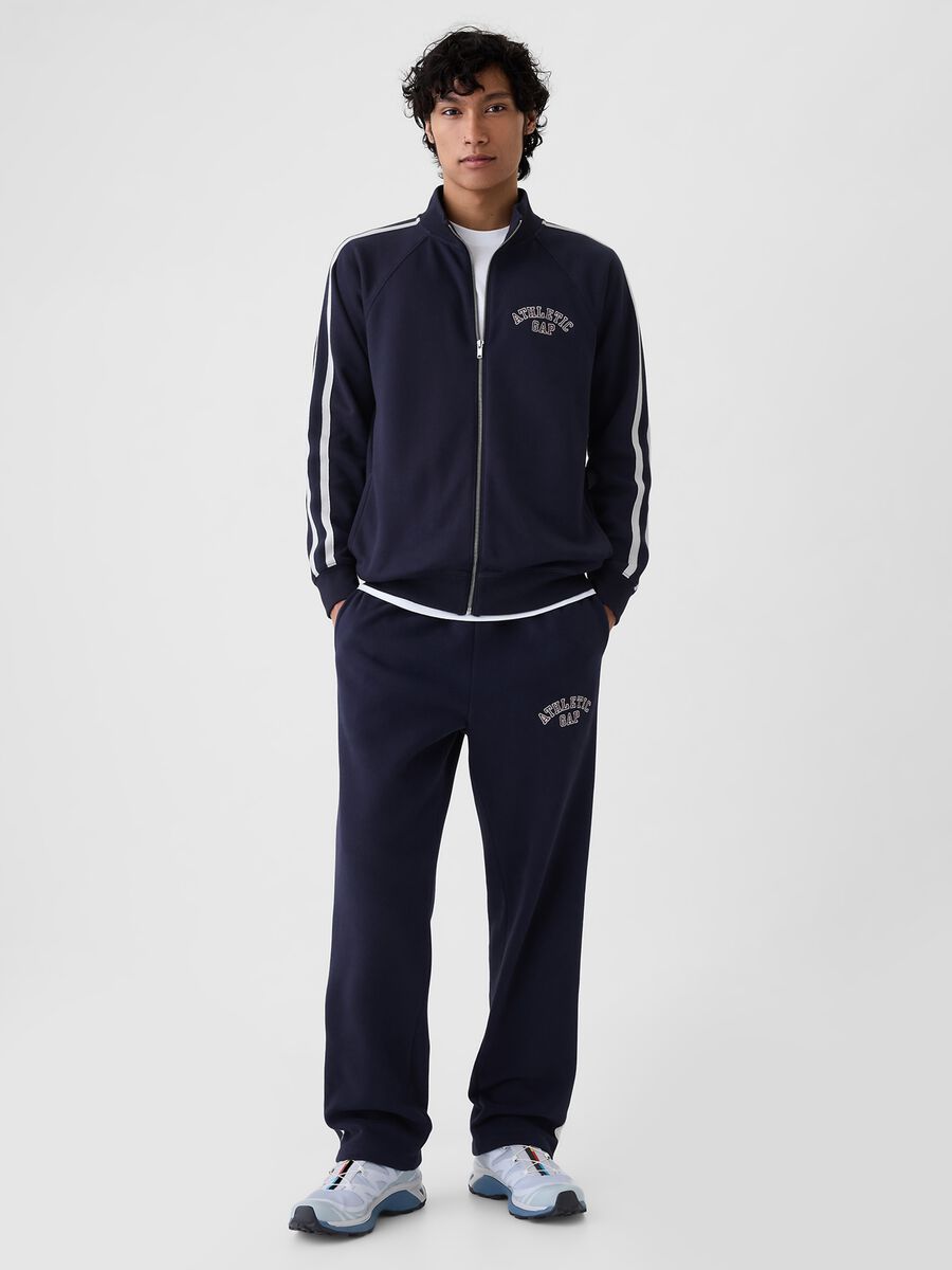 Joggers con bande rigate ricamo logo Athletic_0