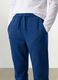Blue organic cotton joggers with drawstring for boys_2