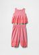Embroidered Pink Outfit with Ruffles_0