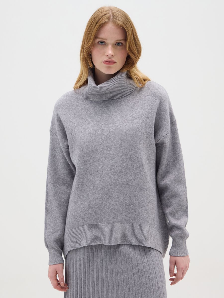 Grey regular fit sweater_0