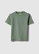 Green crew neck children's t-shirt in pure cotton regular fit_0