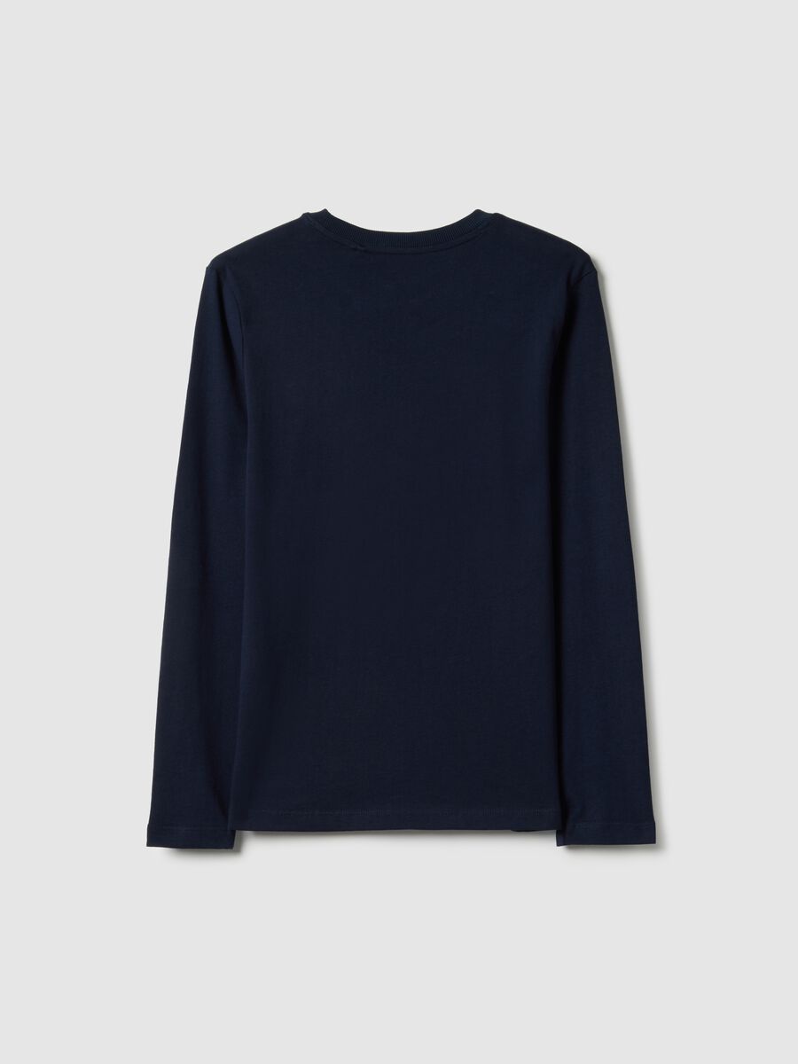 Blue pure cotton regular fit t-shirt for children_4