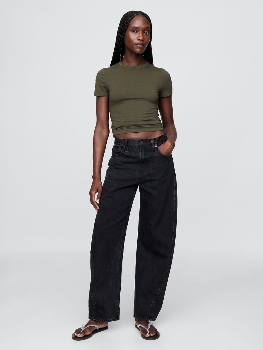 Short Sleeve Stretch Green T-shirt_1