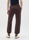 Brown cotton blend trousers with regular fit_2