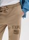 Boys' regular fit beige cotton joggers_2