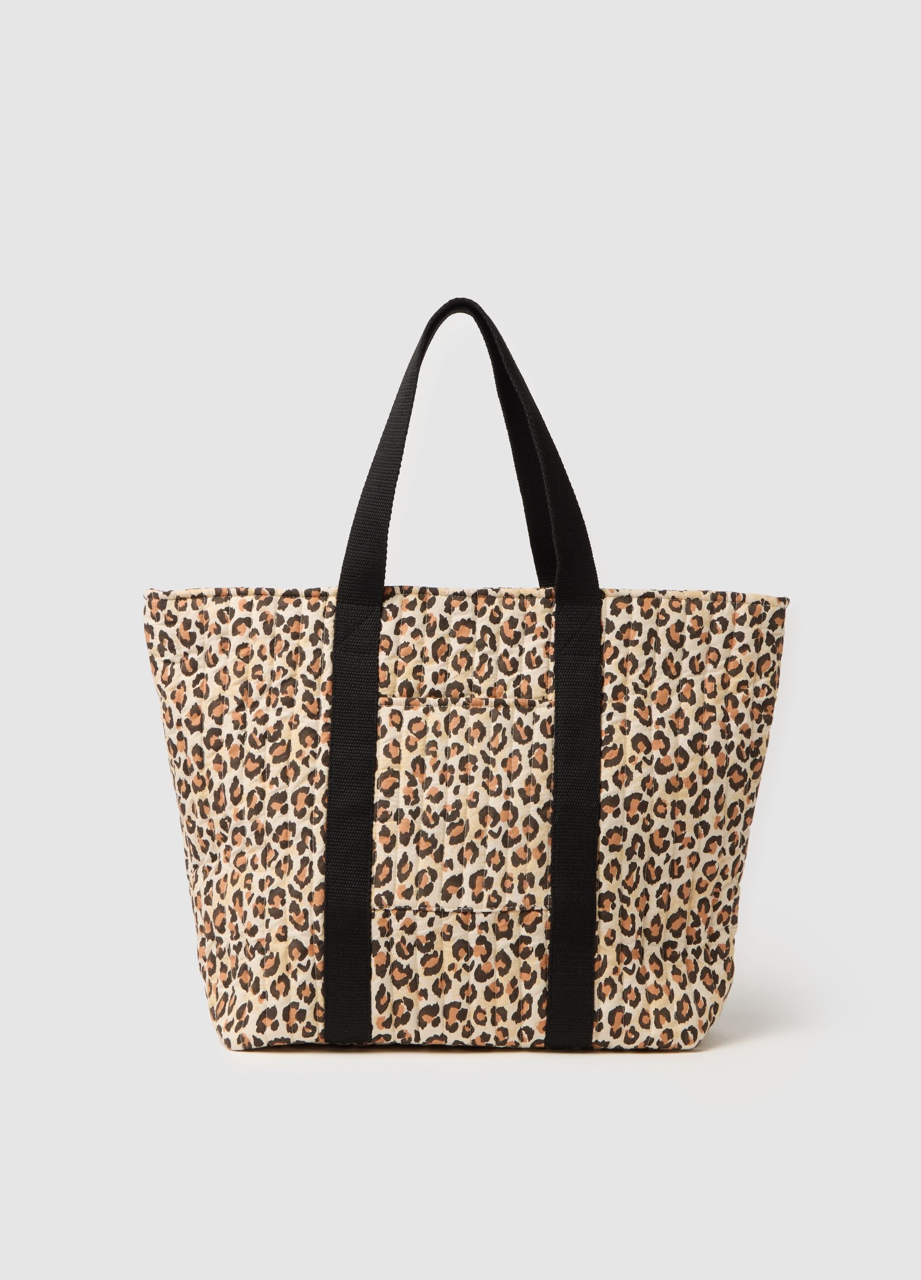 Animal print beach bag