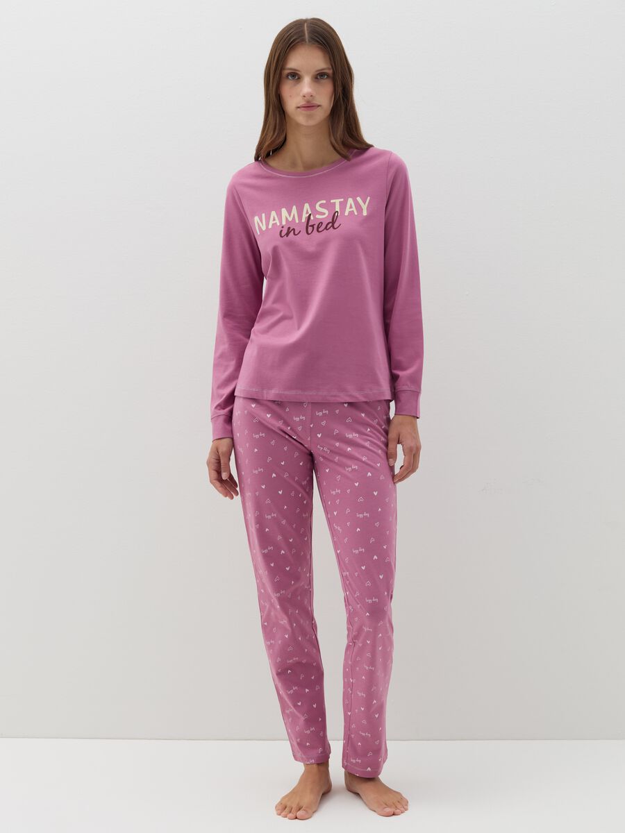 Long pyjamas with print in organic cotton_0