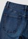 Blue stretch cotton flare jeans_5
