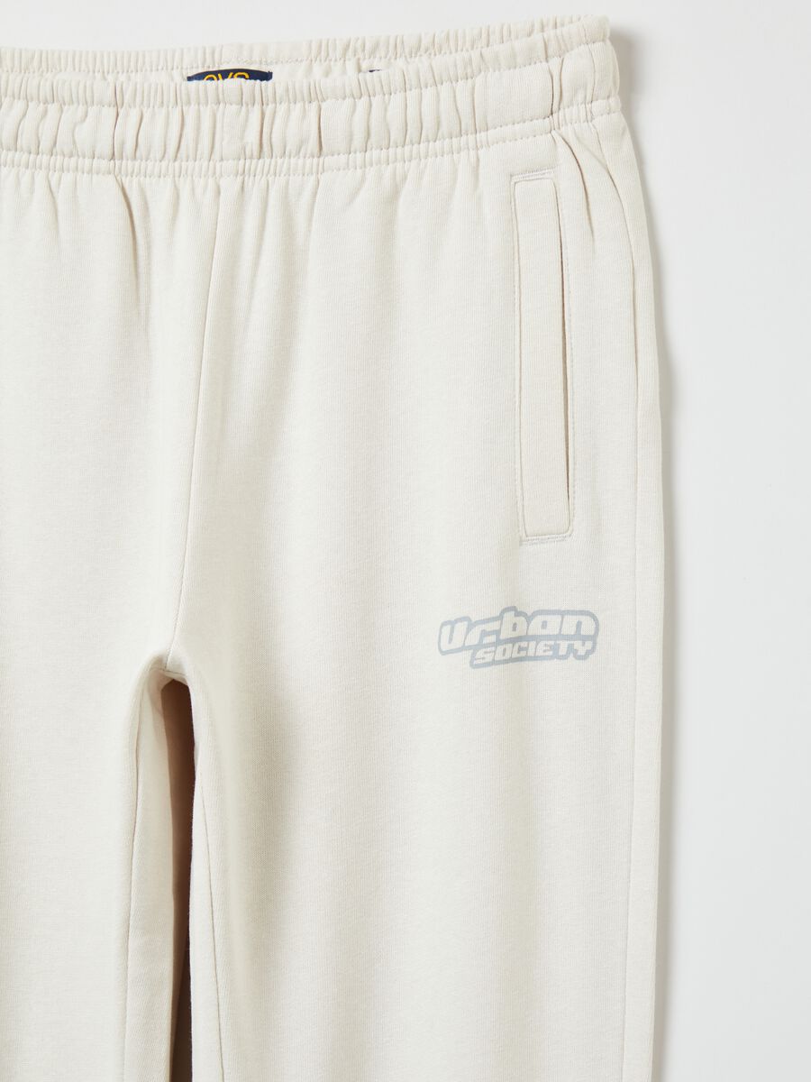 Joggers in felpa con profili elasticati_2