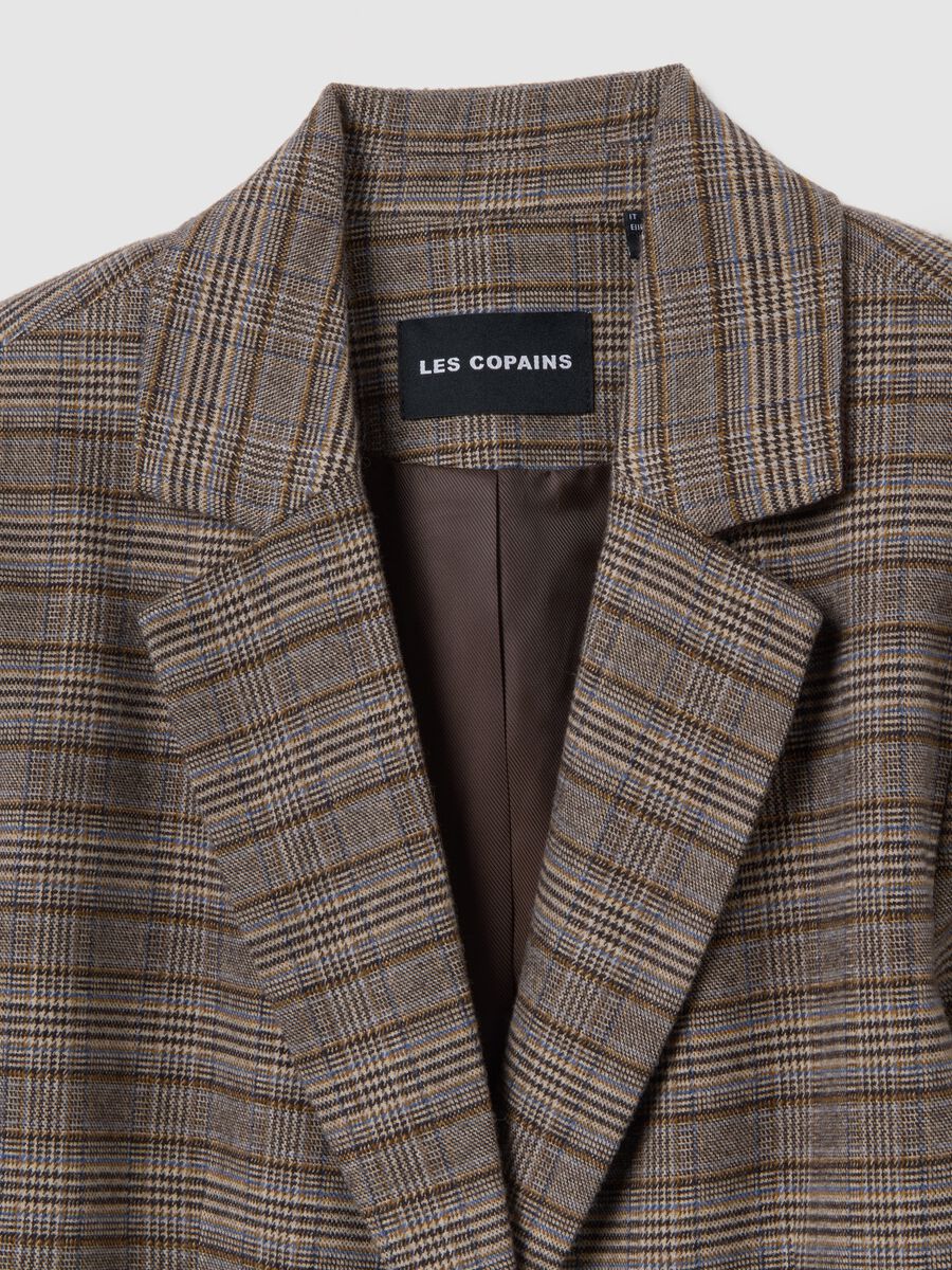 Brown blazer in stretch fabric_5