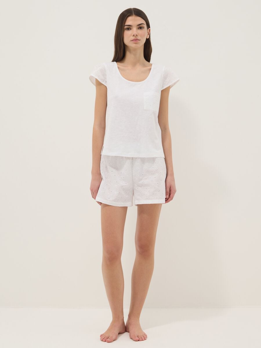 White organic cotton pyjama set_0