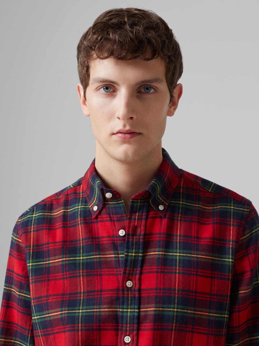 Camicia in flanella fantasia check_1