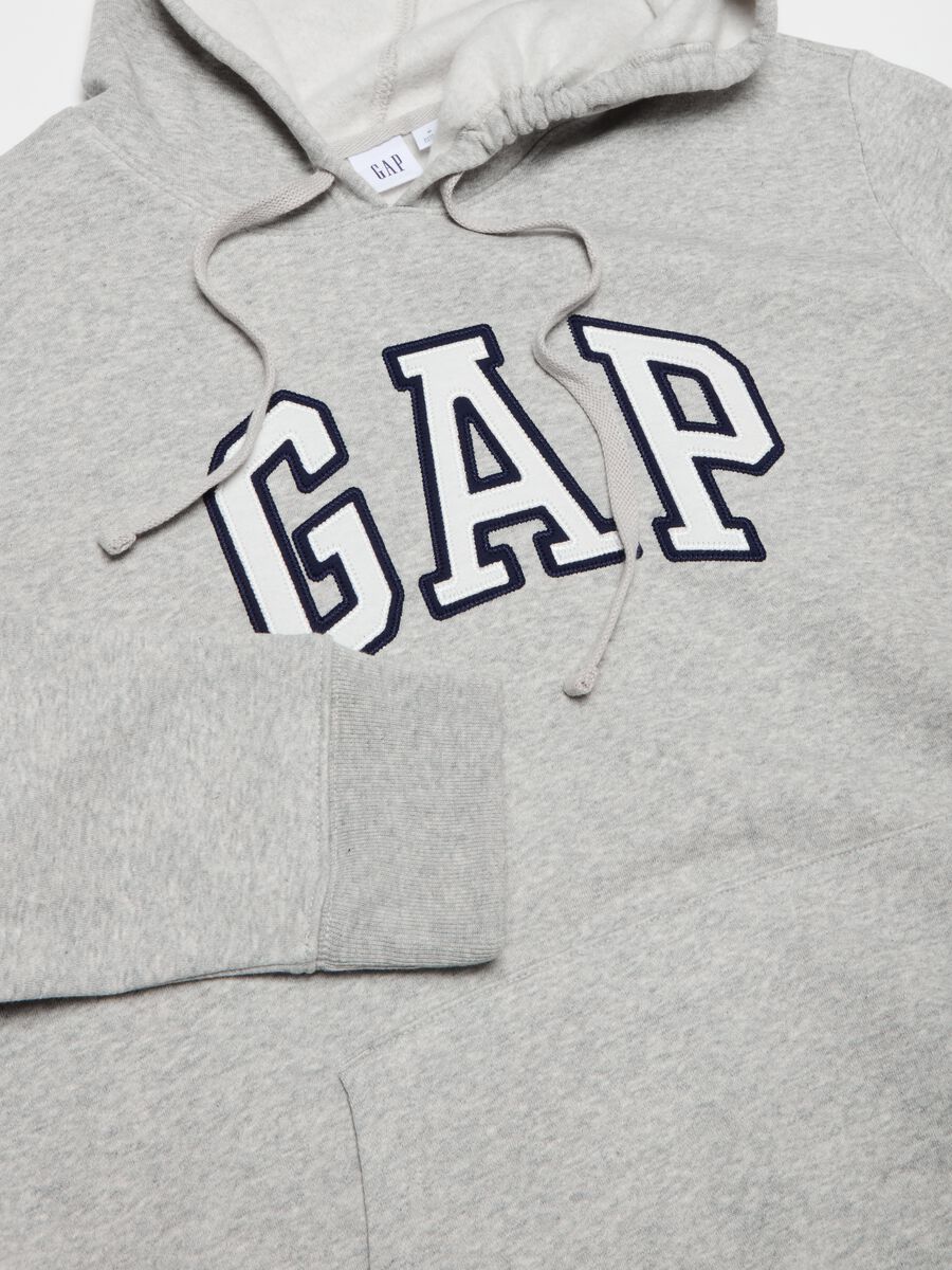 Sweatshirt with hood and logo embroidery_5