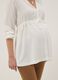 White maternity blouse in pure viscose with Mandarin collar_3