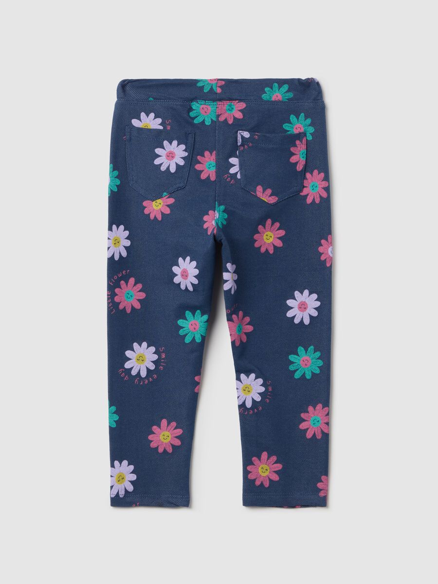 Jeggings with "lucky flower" flowers print_1