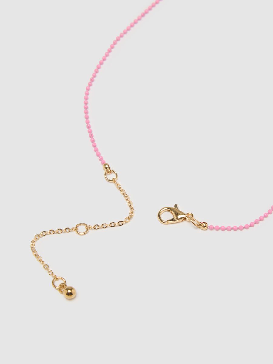 Multi-coloured brass girl’s necklace with charms_1