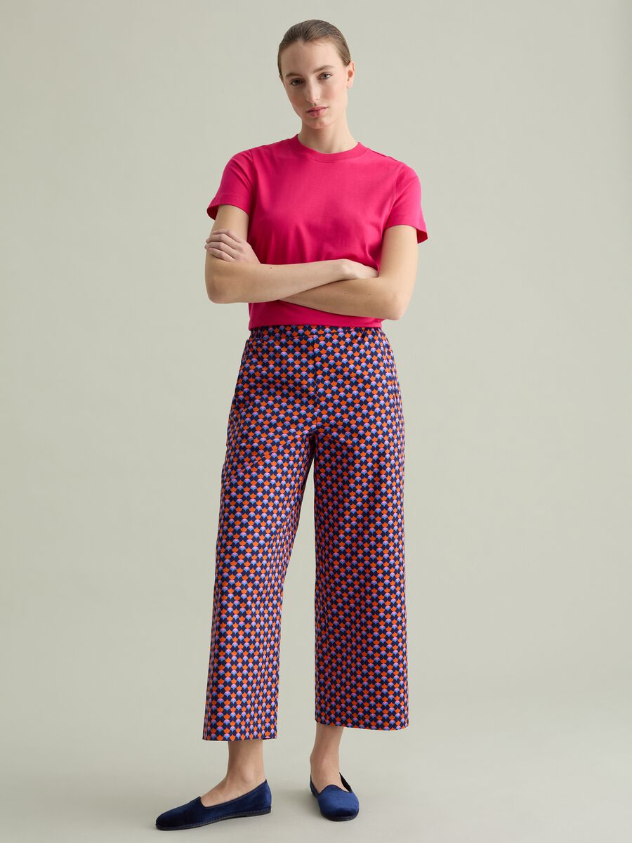 Wide-leg trousers with all-over print_0