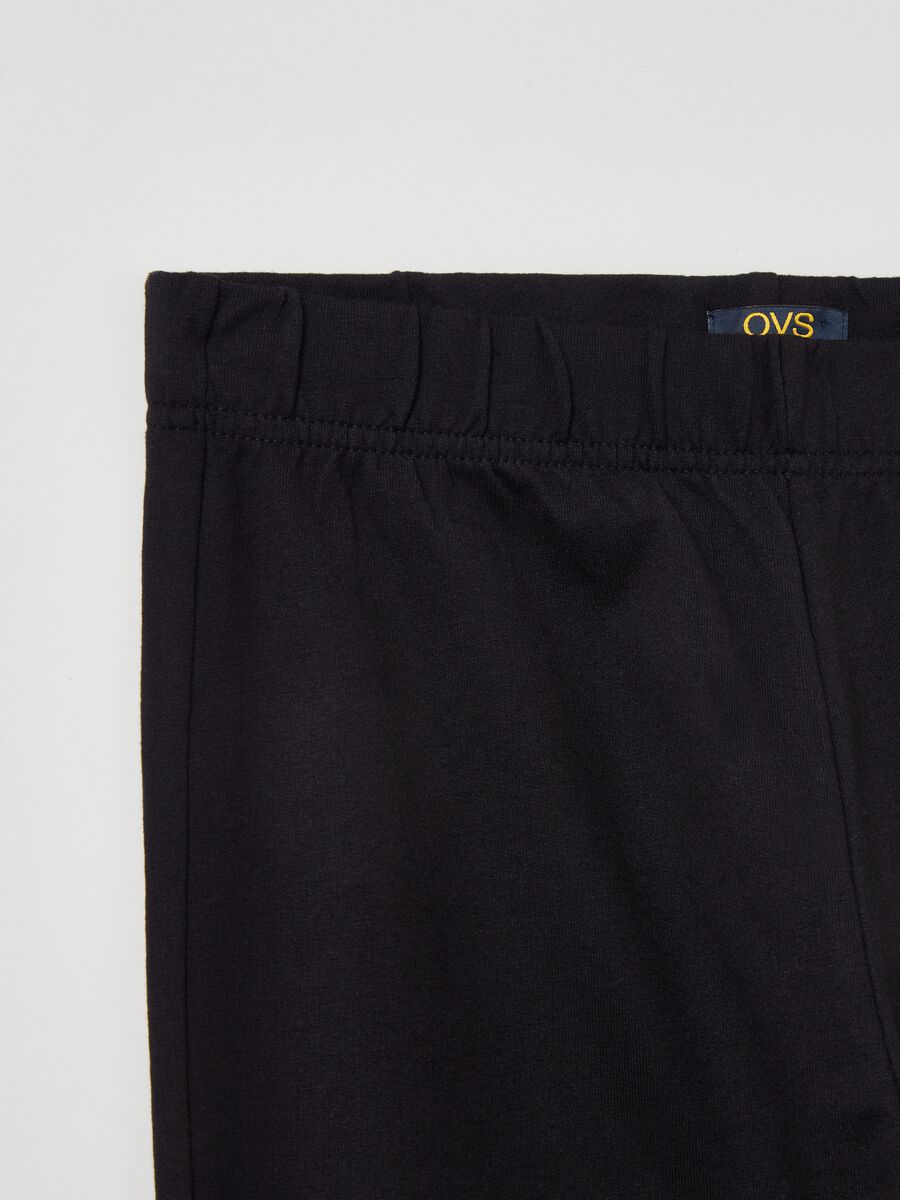 Joggers in felpa con profili elasticati_0