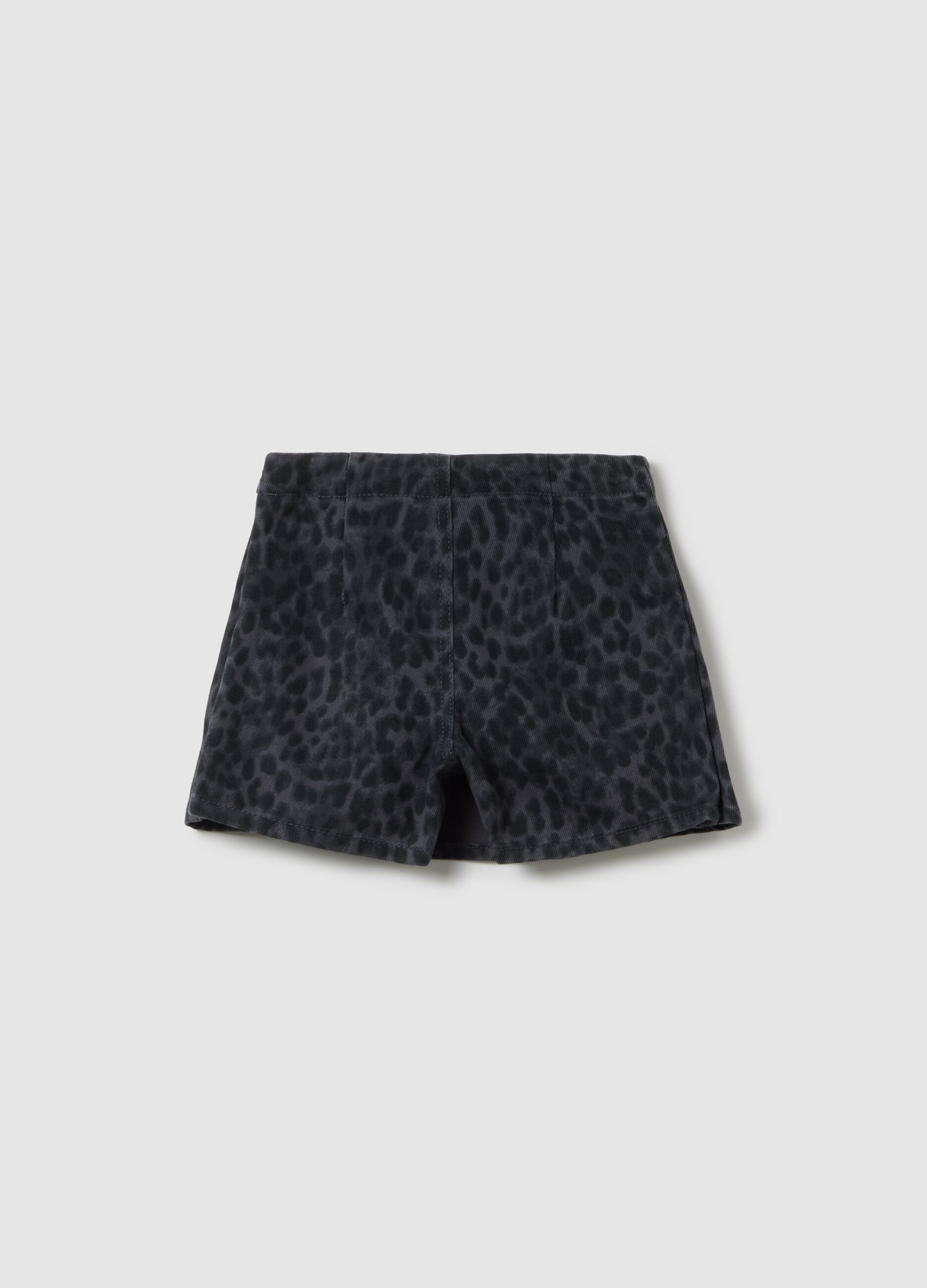 Girls' multicolor pure cotton regular fit shorts