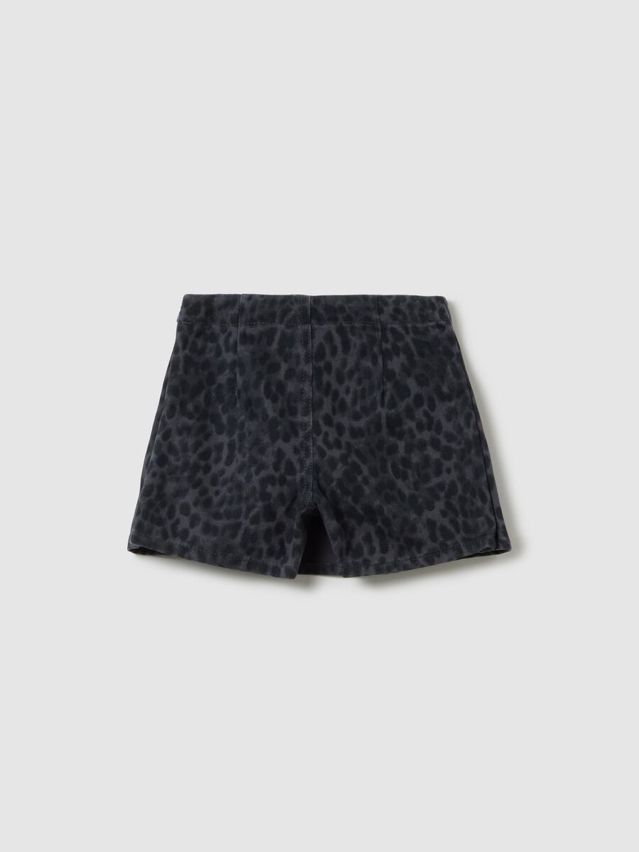 Girls' multicolor pure cotton regular fit shorts_1
