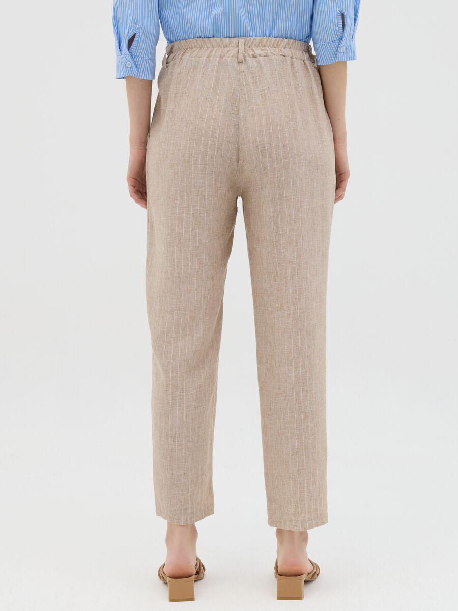 Beige trousers in stretch fabric_3