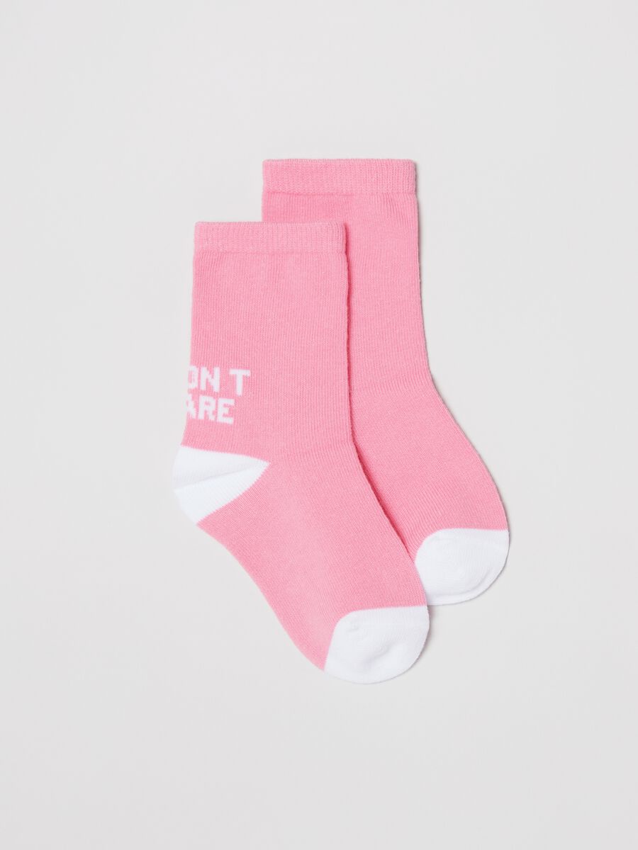 Bipack calze stretch con scritta_0