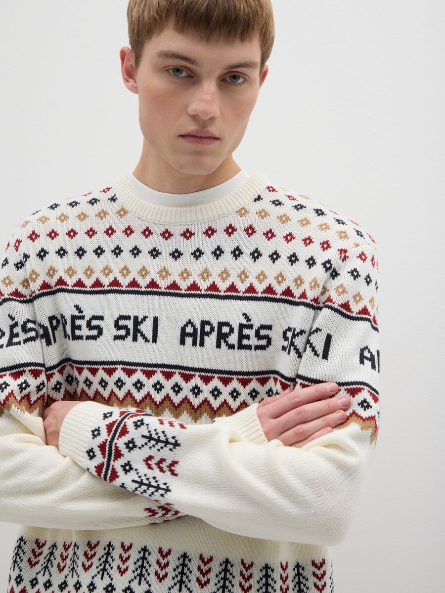 Pullover multicolor regular fit con lavorazione jacquard_4