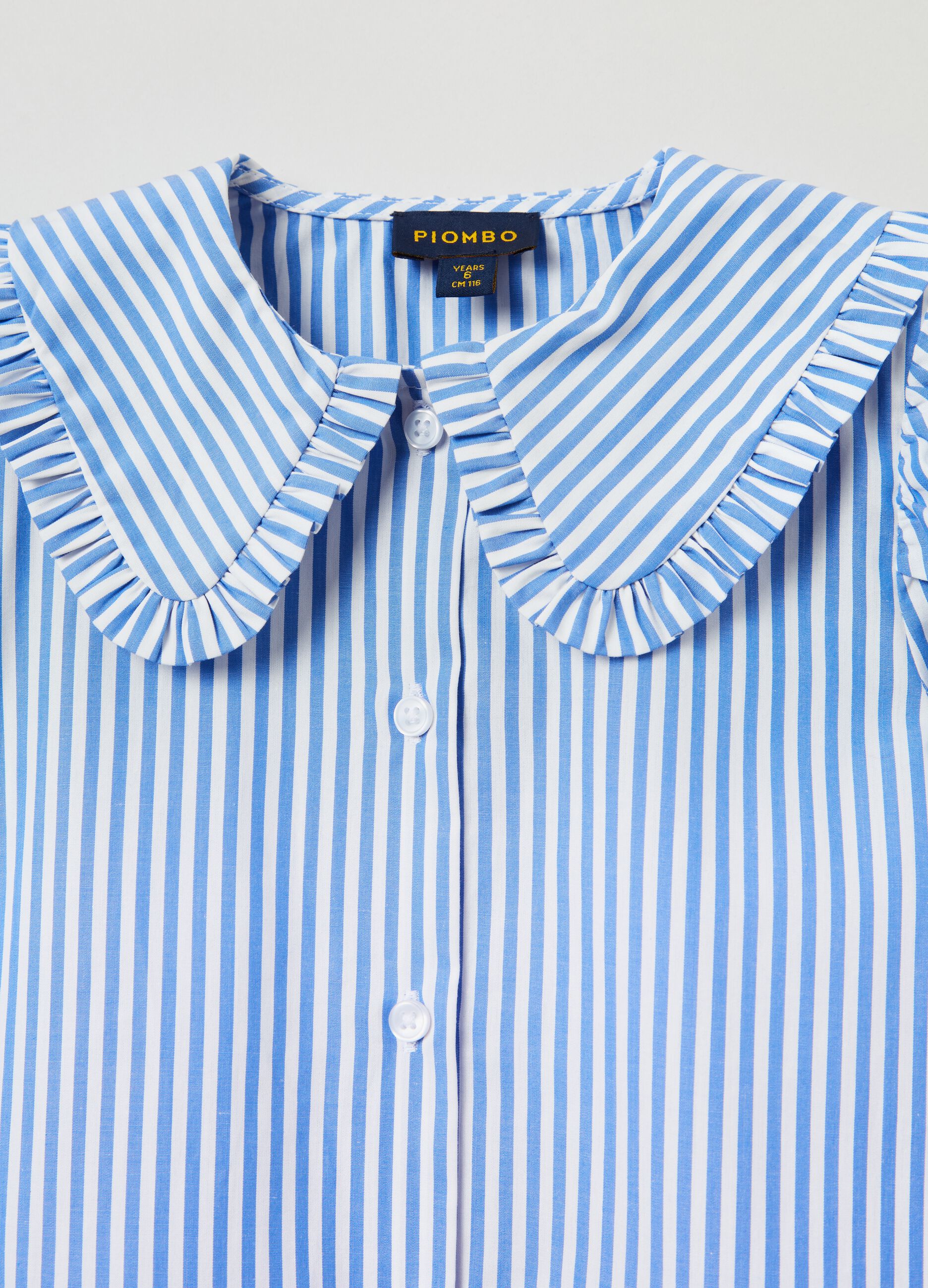 Camicia in cotone con fantasia a righe_2