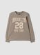 Grey crew-neck sweatshirt in 100% organic cotton_0