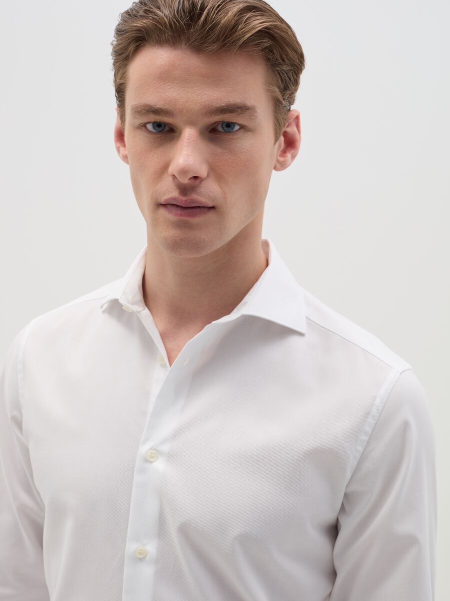 Slim-fit easy-iron shirt in cotton_1