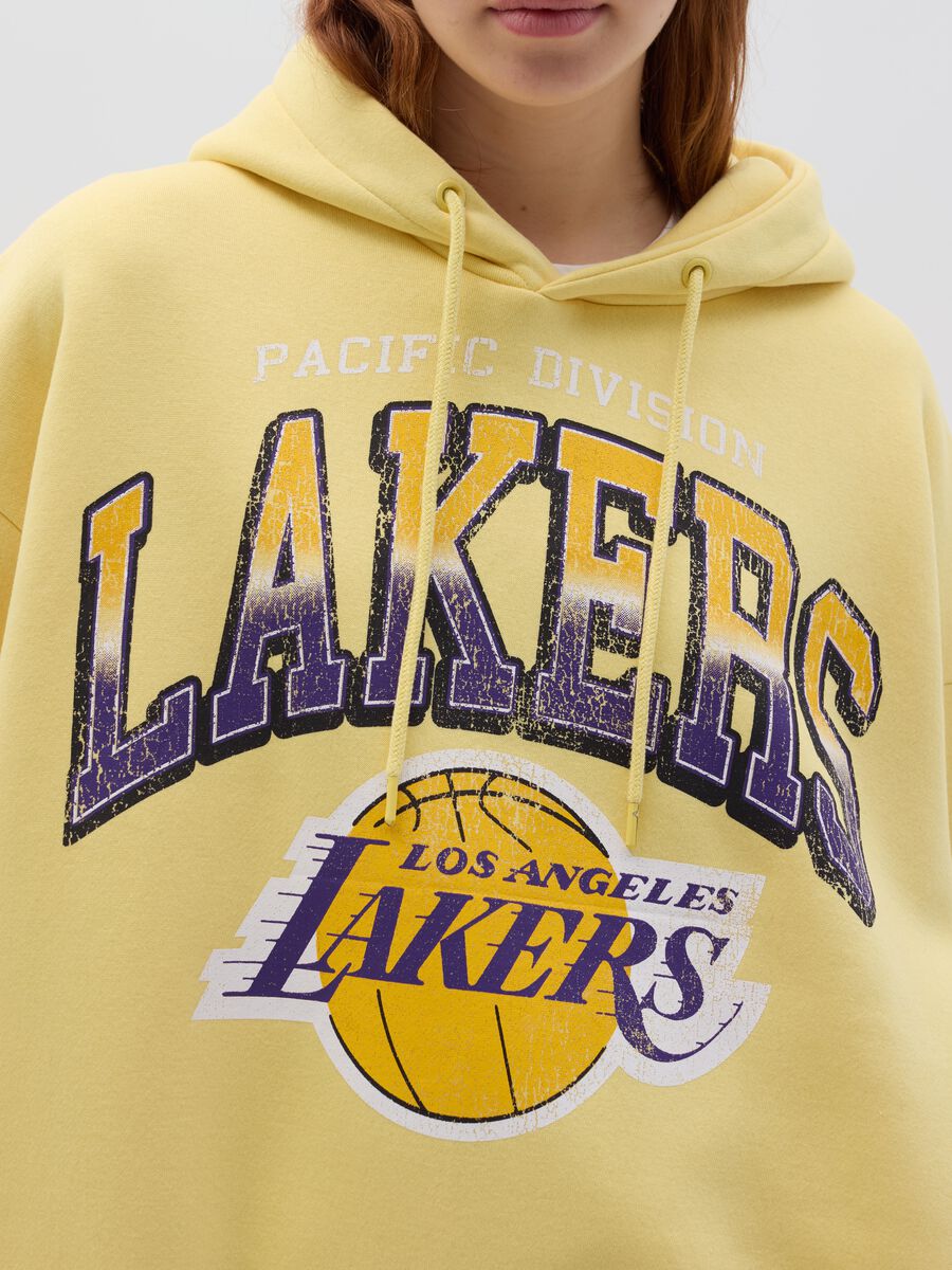 Oversized hoodie with Los Angeles Lakers print_2