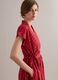 Red pure cotton midi dress with printed pattern_3