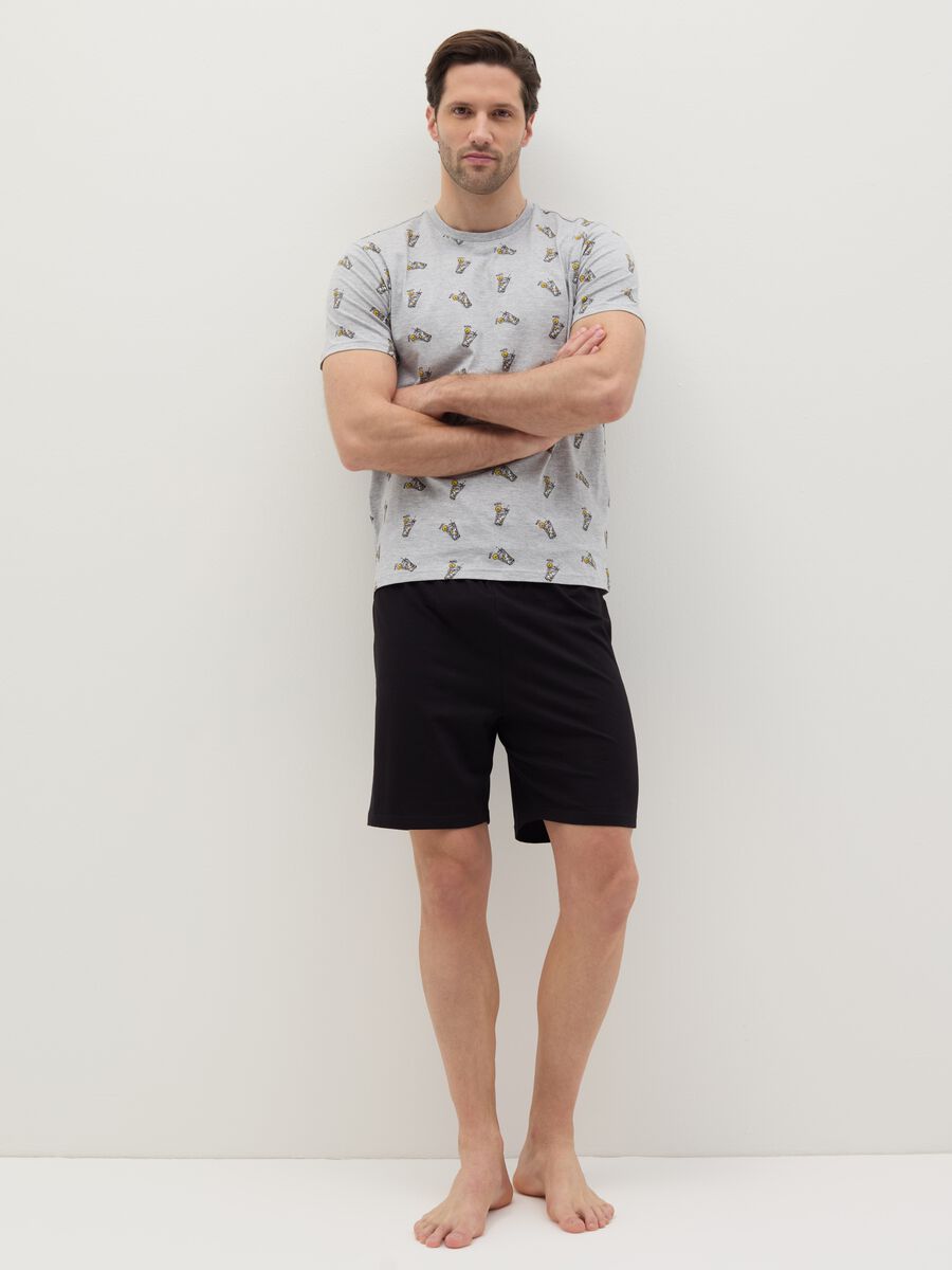 Short cotton pyjamas with print_0