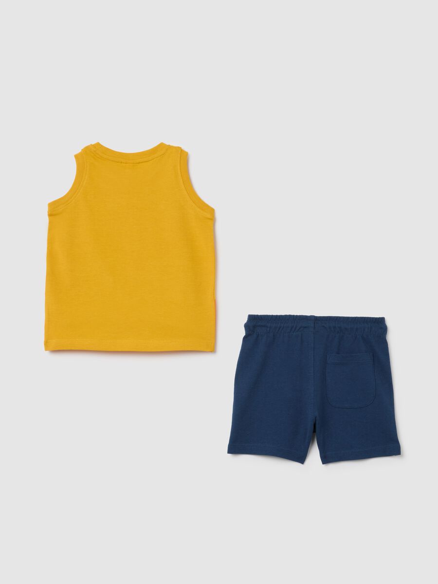 Baby Summer Set in Pure Orange Cotton_1