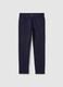 Slim Fit Elasticated Cotton Blue Trousers_4