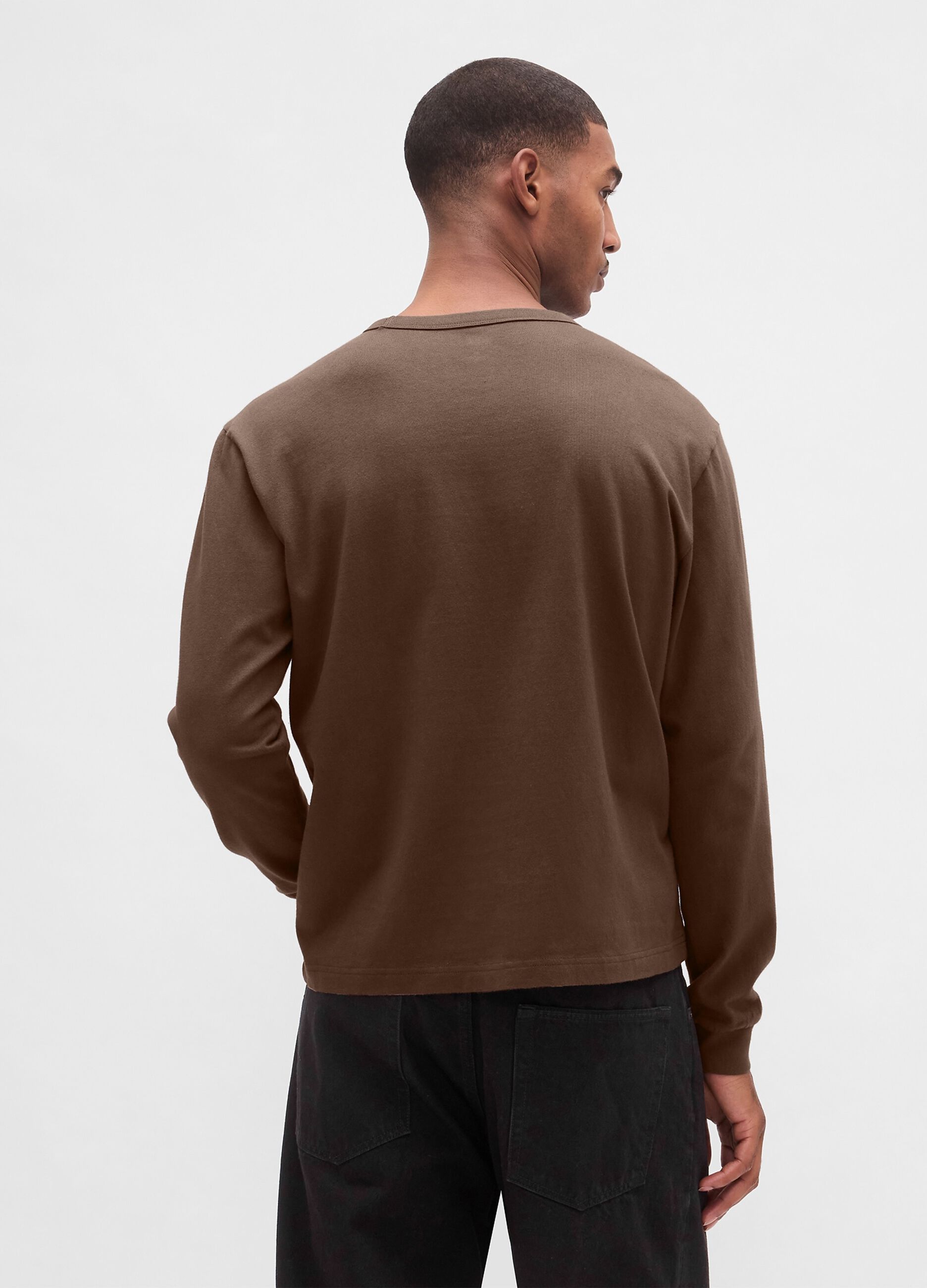 Brown Cotton Long Sleeve Shirt