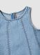 Girls&rsquo; light blue denim sleeveless dress in cotton blend, oversized fit_2