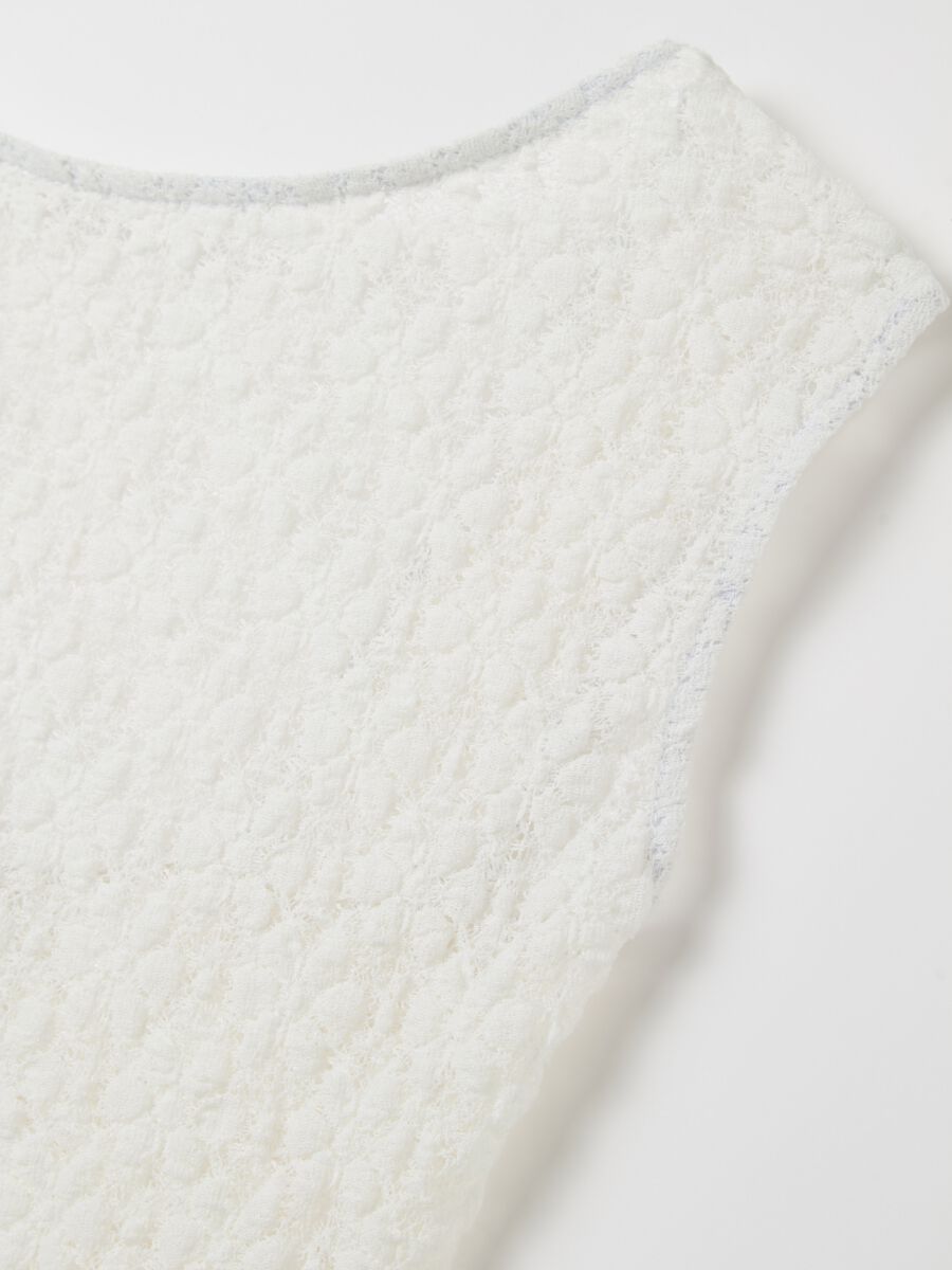 Lace-effect sleeveless top_5