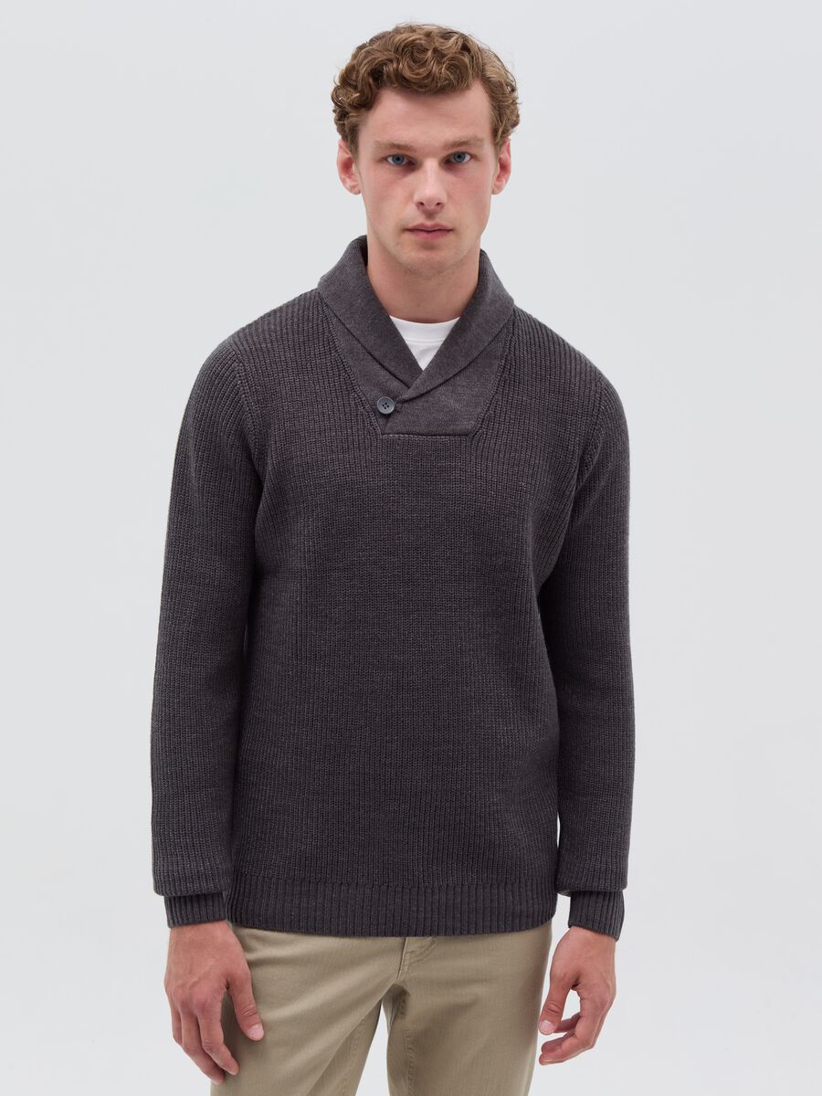 Pullover with shawl neck_0