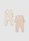 Twin pack newborn rompers in pure cotton multicolour_1